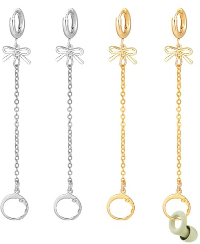 PH PandaHall 4pcs Earplug Earrings Loop Earplug Holder, Anti Lost Ear Clips
