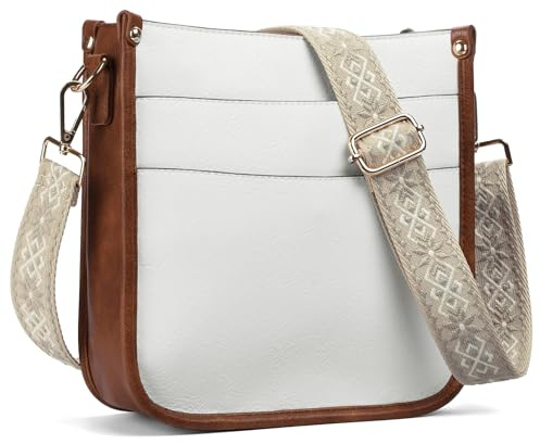 SENDEFN Umhängetasche Damen, Handtasche Damen Mittelgroß, Leicht Damen Schultertasche aus Veganes Leder Crossbody Bag mit Verstellbar Abnehmbar Breiter Gurt