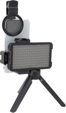 Sonew Reduzca la Luz de Relleno de Tatuaje Reflejada con Batería Incorporada y Temperatura Ajustable Filtro de Lente CPL de 52 Mm para Luz de Relleno de Fotografía de Tatuajes