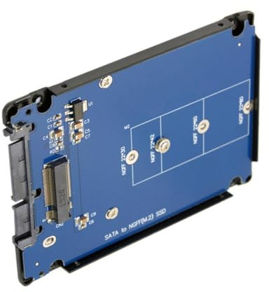 NGFF B+M Key Socket 2 M.2 B+M Key SSD to 2.5 inch SATA 22Pin Adapter Card Adapter Enclosure with Black Metal Case