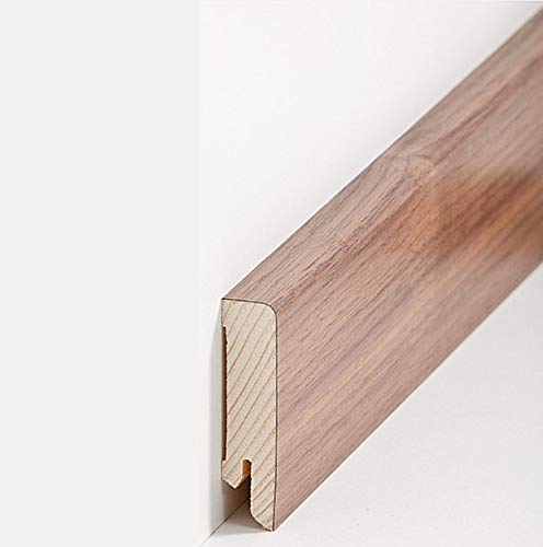 Fuß- u. SockelleistenLübeck - Nussbaum lackiert Echtholzfurnier - 16.61.23