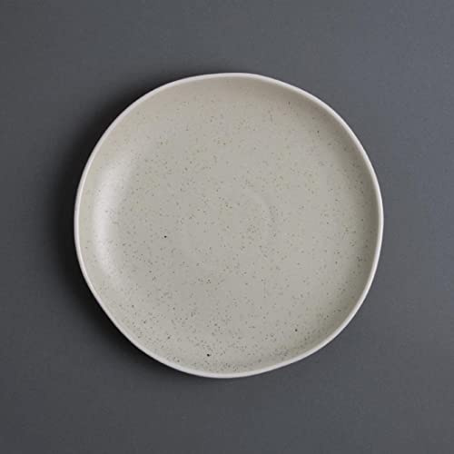 Olympia Chia Assiettes 205 mm (lot de 6), porcelaine vitrifiée couleur sable, passent au micro-ondes et au lave-vaisselle, vernis réactif, usage professionnel et domestique, DR808