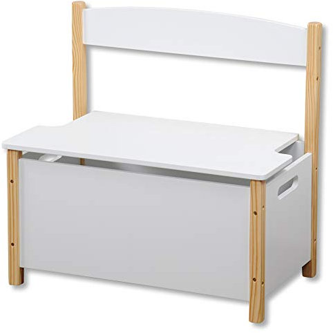 Kesper | Kindersitzbank, Material: Spanplatte, Maße: B 60 H 56 T 34,5 cm, Farbe: Weiß| 17713 13