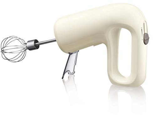 MANSIFANG 5-velocità Attrezzatura Domestica Frullino Elettrico Piccolo Ricaricabile con 4 in Acciaio Inossidabile (2 Wired Beaters, 2 Fruste)