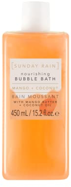 Sunday Rain Nourishing Luxury Uplifting Tropical Bubble Bath with Mango Butter and Coconut Oil, 450ml