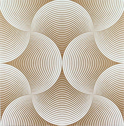 Paneele aus Polystyrol XPS, Deckenpaneele, 3D Wandpaneele, Styropor Dekoren, Decken Retro Vintage Wandverkleidung, 3mm dick - 50x50cm (20m²-80 Stück, Schells Gold)