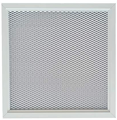 Griglia di Ventilazione in Alluminio Perforato con Rete 30 x 30 cm Metallica Verniciata a Polvere di Colore Bianco RAL9016, Griglia di Ventilazione in Metallo Bianco per Esterni/Interni.