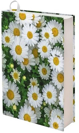Kuiaobaty Buchhülle mit Gänseblümchen-Motiv, dehnbare Passform, Stoff, Bucheinband mit Blumenmuster, für Bibel, Tagebuch, Buch