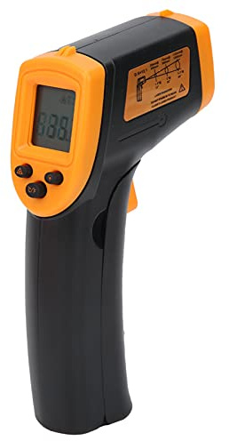 CHICIRIS Infrarot Thermometer, HW600 Berührungsloses ir Thermometer, LCD Display, Digitales Temperaturmessgerät, Zum Kochen, Autowartung, HVAC, Elektrotechnik (nicht für den Menschlichen) Gelb