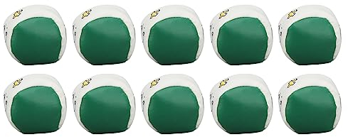 Haofy Sitzsäcke, Interessante 10-teilige Pädagogische, Leichte Cornhole-Beutel, Ceramsite-Schaum, PU-Leder, Niedliches Emotionsmuster, Rund für für Strandspiele (Grün)