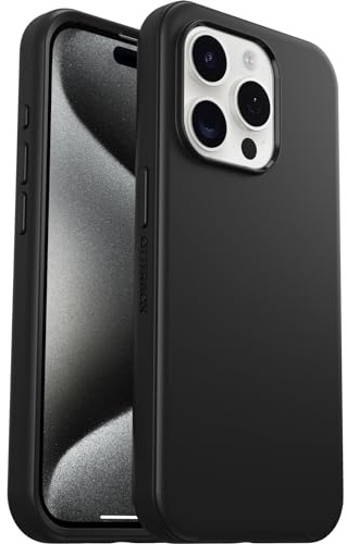 OtterBox Symmetry for MagSafe Case for iPhone 15 Pro, Shockproof, Drop proof, Protective Thin Case, 3x Tested to Military Standard, Black, No Retail Packaging