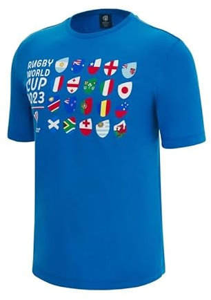Macron T-Shirt Coupe du Monde de Rugby 2023 All Flag Homme (XXXL)