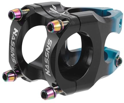 Hihaha Potencia De Bicicleta/Potencia De Manillar Corta Ajustable/Para Bicicleta/ 1Pc Negro Azul