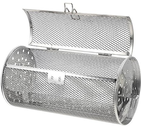 BESPORTBLE Erdnussröster Rotisserie-ofenkäfig 12 X 23 cm Grill-backkäfige Aus Edelstahl Für Grill-bratenbehälter