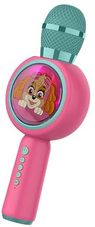 OTL Technologies Microphone karaoké Paw Patrol Skye avec Haut-Parleur sans Fil et lumières LED