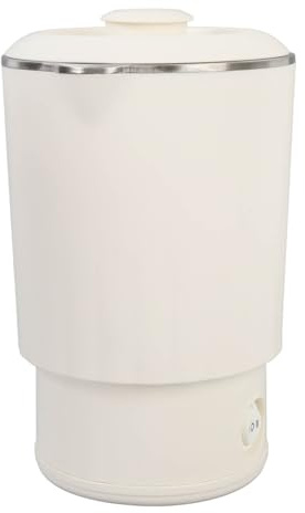 Travel Electric Kettle 600ml Capacity 600W Fast Heating Stainless Steel Portable Hot Water Boiler for Business Trip (US Plug 110V)
