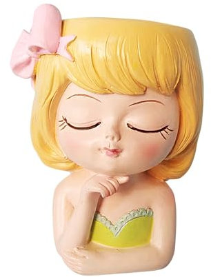 Fée Macetero, Machéter Avec Le Visage D'une Fille - Adorable Pot Avec Le Visage De Fille Fée | Petits Pots Succulents Avec Tête De Fée, Une Fille Avec Le Visage D'une Fille, Bell