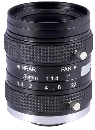 WxjnslfcLV Obiettivo da 35 mm, sensore da 1'', F1.4, buona resa Luminosa, Apertura Manuale, Bassa distorsione da 5 MP, Adatto for telecamere for Visione Artificiale 4K