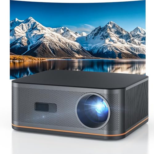 Proiettore 4k【1500ANSI/Auto Focus/Keystone】HAPPRUN AI Evita Ostacoli Videoproiettore TV, WiFi 6 & Bluetooth 5.2 Projector 300'' con 50% Zoom Home Cinema per Telefono/TV Stick/PS5/PC