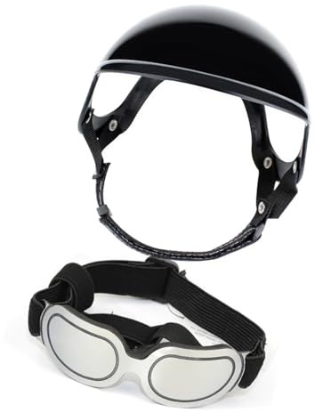 Welpen-Schutzbrille, Hundehelm, verstellbar, Haustierhut, Schattierungen, Motorrad-Sicherheit, verstellbare Hundebrille, Helme, ABS, M