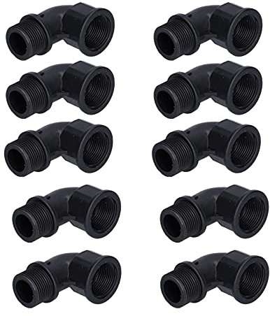 ANKROYU Raccord coudé Universel Rotatif et réglable pour vanne d'admission d'eau, Flexible et en Plastique, pour équipement d'irrigation de Type Support, raccord de Tige de vanne d (6 Minutes en