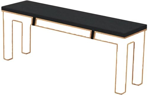 RTSFKFS 3cm Dicke Sitzkissen Outdoor, Sitzauflage Sitzkissen Bank Auflage Ersatzpolster, rutschfeste Waschbare Bankauflage Bankkissen Sitzauflagen Gartenmöbel Bank Polster(Schwarz,160x33x3cm)