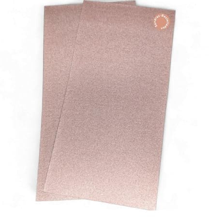 Sandras-Bastelladen 2er Set - Metallic- Kerzen Verzierwachsplatten - 200 x 100 x 0,5mm Rosa