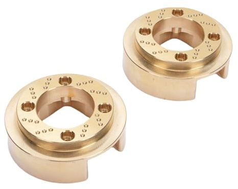 Jiawu Bloc de Poids de Roue RC en Laiton pour Voiture MK07 1/7 RC, Contrepoids Haute densité pour la stabilité et Le Contrôle, 2 Contrepoids de Roue de Voiture en Métal pour Joueurs Professionnels