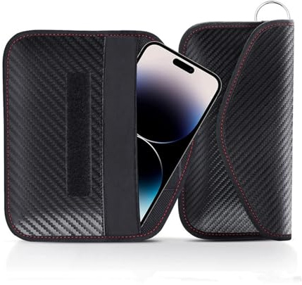 Homiladi Faraday-Tasche für Autoschlüssel und Telefone, Faraday-Tasche, RFID-Blocker für Autosicherheit, schlüssellose Anti-Diebstahl-Signalblockier-Tasche für Karten, wasserdichter