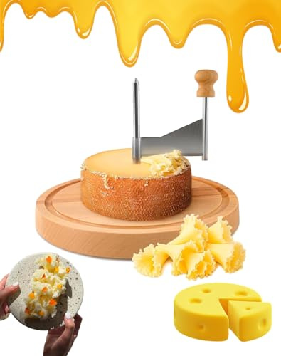 2026 New Cheese Curler Flower Maker Wheel Slicer, Stainless Cheese Curler Wheel with Lid, Easy-to-Use Cheese & Chocolate Shaver, Create Rose-Shaped Cuts Effortlessly (Standard)