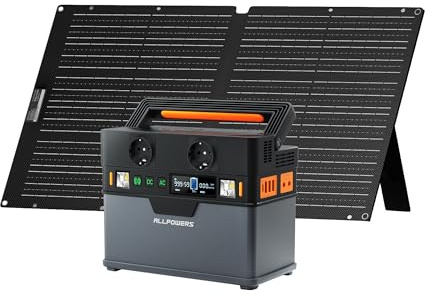 ALLPOWERS Estación de Energía Portátil S300 PLUS, 288Wh Generador Solar, Salida CA 230V/300W (Pico 600W), Carga Rápida 1.5H,Batería Externa para Camping, Emergencias y Uso Doméstico