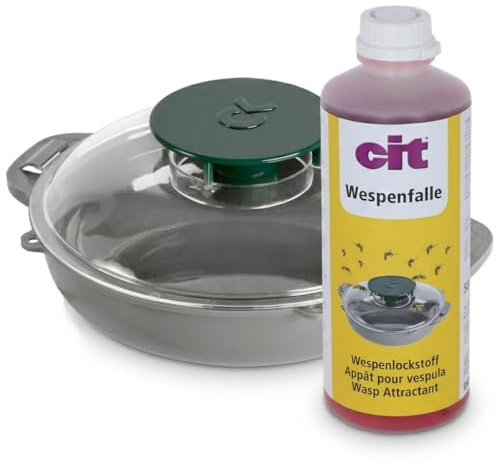 Kerbl Vorteilsbundle 2in1 VespaNo Wespenfänger Wespenfalle, Ø 18 cm | mit Bienenschutz, 500 ml Lockstoff Konzentrat
