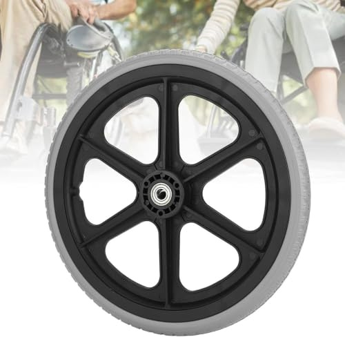GJPXFR Roue De Fauteuil Roulant De Remplacement, 14 Pouces Roues En Caoutchouc Antidérapant Pour Déambulateurs Et Fauteuils Roulants(14in/35cm-2Pcs)