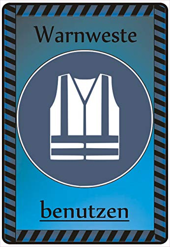 Schild Hinweisschild Hinweis Warnweste benutzen Warn Weste Warnung Unfall SOS