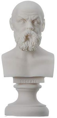 Socrates antico filosofo greco Busto scultura statua 470-399B.C. 6 pollici