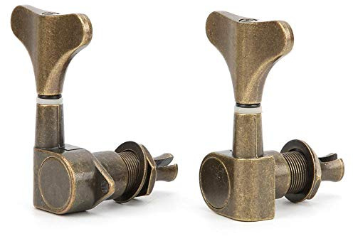 6 Stück Stimmwirbel, E-Bass Mechanik Stimmwirbel Alle Sealed Fishtail Gitarren Tuning peg Mechaniken Knöpfe 3L + 3R Instrument Zubehör Performance-Zubehör Musikinstrumentenzubehör