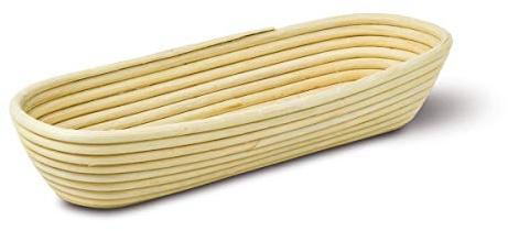 LaFiore24 Gärkorb Brotkorb Körbchen oval lang Brotform Hefeteig, Nachhaltig aus Peddigrohr verschied. Größen 3 Pfund - 1500 Gramm ca. 42 cm