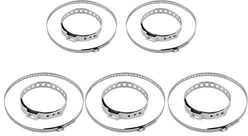 CENPEK 10Pcs CV Boot Clamp Assortment Kit, 12 Pairs Universa Small and Large Stainless Steel Universal Adjustable Stainless Steel Drive Shaft Joint Boot Crimp Clamp Kit for Most Cars