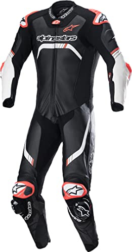 Alpinestars GP Tech 4 Motorrad 1-Teiler Motorrad Lederkombi (Black/White,52)