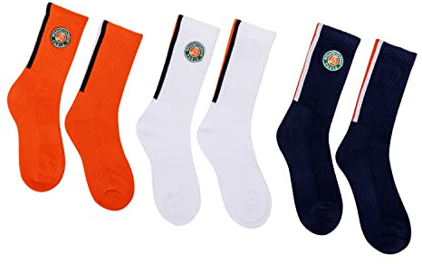Roland Garros 3 Paar Sportsocken, offizielle Kollektion, Herrengröße, Tennis