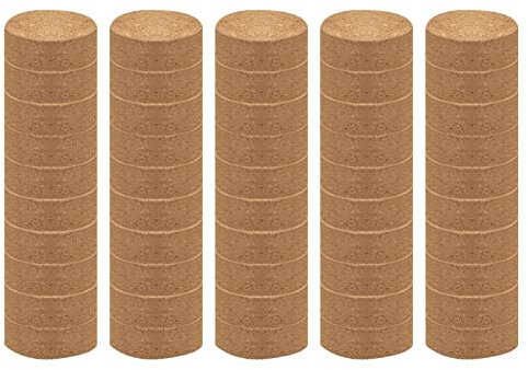 Eastuy Terriccio per Verdure | Miscela per invasatura per Controllo 'umidità da 30 mm, Fibra di Cocco compressa - 50 Pezzi Nourishmen Clod per contenitori Interni ed Esterni, Fertilizzante