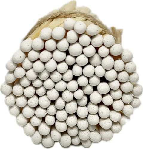 Small White Matches Pack of 100, 1.95 Natural Wood Matchsticks. Match Jar Refill, (100 Refill Matches)