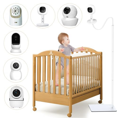 Babyphone Bodenständer Kompatibel mit Infant Optics, Babysense Nanit Pro, Owlet, Baby Ganibs, Bonoch, Einstellbare Höhe von 37,4-68,8, Universal Baby Kamera Ständer Halterung, Sicherheit für