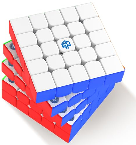 GAN562 M 5x5 Speed Cube, Cubo Magico Magnetico, Struttura a Doppio Strato Anti-POP per Bambini, Adolescenti e Adulti per Allenamento, Competizioni, Regali di Natale (Frost Coated)