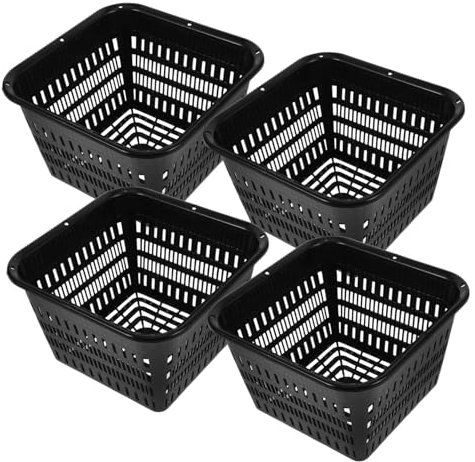 VINTORKY 4 Pezzi Vasi a Rete in Plastica Per Coltura Fuori Suolo, Cestini Semina Per Piante e Ortaggi Da Giardino e Balcone, Vasi Per Orchidee Facili Da Trasportare