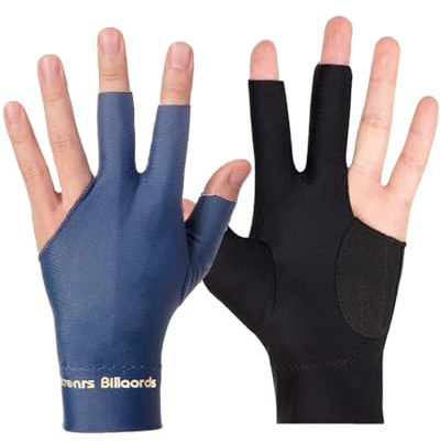 AORHOFJ 2 Stück Atmungsaktive Billardhandschuhe, Snooker Handschuhe, 3 Finger Queue Handschuhe, Billard Handschuh, Snooker-Billardhandschuhe, Offene DREI-Finger-Billardhandschuhe, für Shooter, Snooker