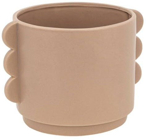 Atmosphera - Cubremaceta Trasero cerámica h25cm - Gris Pardo