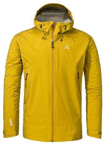 Schöffel Herren 2.5L 3D Jacket Vistdal M, wasserdichte Regenjacke, sportliche Outdoor Jacke, winddicht & atmungsaktiv dank Dermizax Membran, molten gold, 54