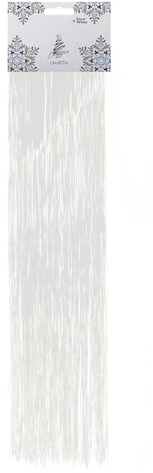 VFM e-Store 1 décoration de sapin de Noël Lametta à cheveux d'ange - 38 cm x 50 cm - Blanc