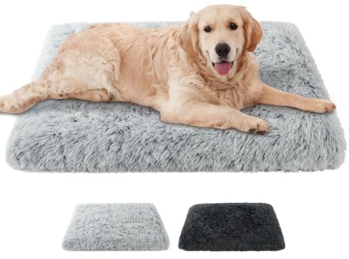 Aomig Cuscino per Cani Taglia Media/Grande, Cuccia Cane Interno, Tappetino per Animali di Peluche Morbida, Cuscino per Cani Multiuso con Peluche Lungo, Imbottitura Soffice, Lavabile